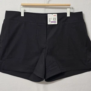 $60 Puma Womens Plus 2XL Bahama Golf Chino Shorts 4" Black UPF 50 Stretch Waist - Picture 1 of 10