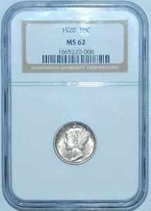 1920 P NGC MS62 Mercury Silver Dime - Picture 1 of 2