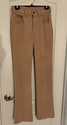 Vintage Lee Pants Men 30 X 35 Beige Polyester Cowboy Western Slacks USA 70s 80s - Image 1 of 4