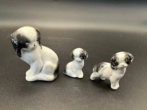 Antique 1800s Porcelain Dog Figurines Pekingese Japanese Chin - Picture 1 of 7