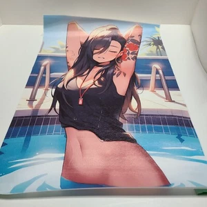 Japan Hot Anime Poolside Lingerie Girl Hanging Canvas Scroll Painting. - Picture 1 of 9