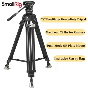 Trípode de video Manfrotto de fibra de carbono resistente SmallRig 78" FreeBlazer 22 libras-3989 - Imagen 1 de 22