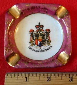 Furstentum Liechtenstein Crest Coat of Arms Bone China Ashtray! FREE SHIPPING! - Picture 1 of 3