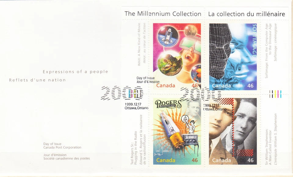 W CANADA 1818 FDC MILLENIUM MEDIA TECHNOLOGIES FIRST DAY COVER - Image 1 of 1