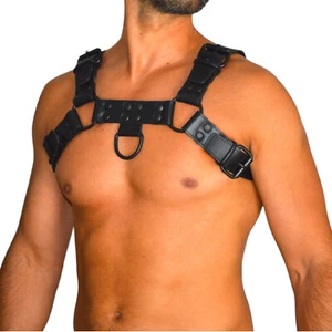 6753 Arnés de cuero para hombre Arnés de cuero para pecho Arnés de cuero gay Harnais en cuir - Imagen 1 de 15