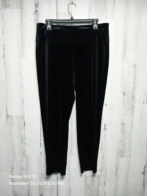 Pantalones ajustados de terciopelo al tobillo negros medianos de la colección J. Jill Wearever para mujer Foto 1 de 4