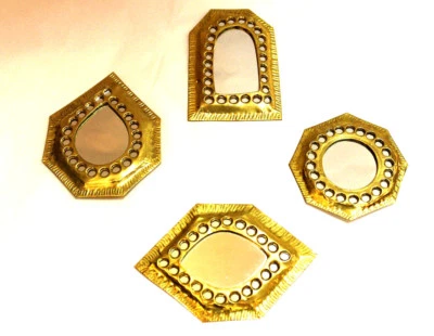Small Beautiful Mirror Brass Moroccan Handmade Wall Decor Pocket Nice Gift  - Image 1 of 3