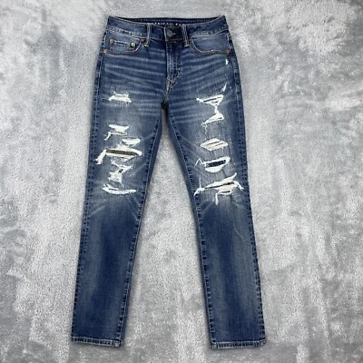 American Eagle Jeans Men's 28x30* Blue Slim Fit Distressed Next Level Flex Pants - Image 1 of 4