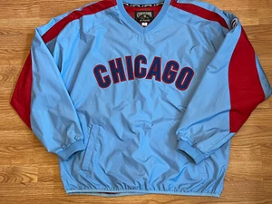 RARE Chicago Cubs MLB Cooperstown Collection V-Neck Pullover Jacket X-Large EUC - Bild 1 von 10