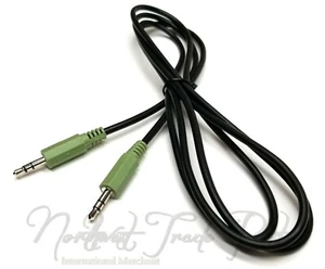 Lot of 5 3.5mm 3-Pole AUX CORD Male to Male Stereo Audio Cable PC iPod MP3 CAR - Picture 1 of 8