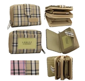 Damas Mujeres Niñas Diseñador Lorenz Lona Calidad Cartera de Mano Bolso sin asas Monedero  - Imagen 1 de 11