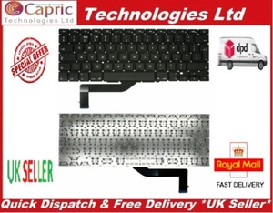 EMC 2876 2881.MacBook Pro Retina 15" A1398 Keyboard UK Layout Year 2012 to 2015 - Picture 1 of 4