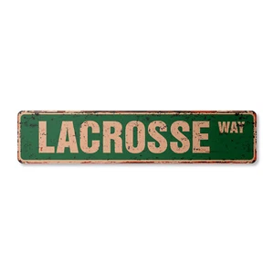 LACROSSE Vintage Street Sign Metal Plastic sport high school ball team - Picture 1 of 4