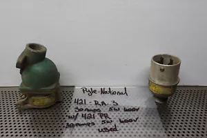 Pyle National 421-RA-3 Receptacle With 421-PR Plug 30A 4P 5W 600V Used Warranty - Picture 1 of 22