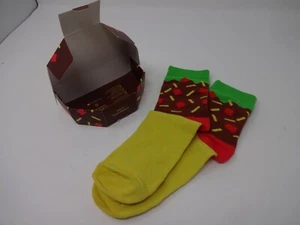 YES STUDIO BOXED TACO FAST FOOD SOCKS PAIR OSFM ADULT SIZE CREW ORGANIC COTTON - Picture 1 of 7