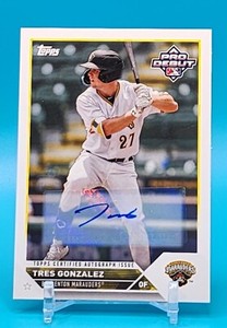 Tres Gonzalez 2023 Topps Pro Debut #191 Base Autograph