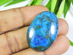 57Cts. AA++ Cristal Azurita Natural Ovalado Cabujón Piedra Preciosa Suelta 23X35X07 MM M70 - Imagen 1 de 9