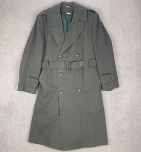 Vintage Military Overcoat Mens 38R Green AG-44 with Removable Liner 60s Vietnam - Picture 1 of 9