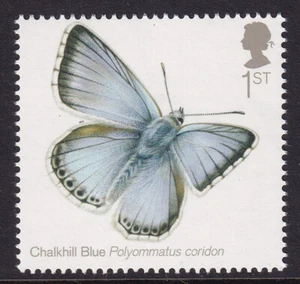 Chalkhill azul Polyommatus coridon mariposa GB 2013 MNH sello como nuevo D153 - Imagen 1 de 1
