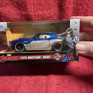Jada 31745 Marvel Avengers Winter Soldier 1970 Ford Mustang Boss 1:32 Blue - Picture 1 of 4