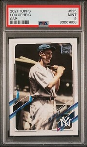 2021 Topps Series 2 Lou Gehrig Image Variation SSP PSA 9