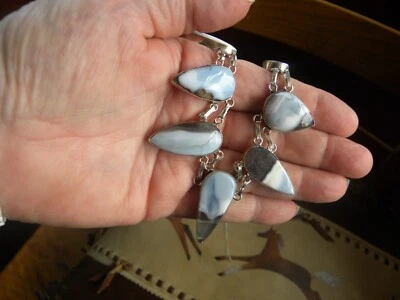 "Collar Southwest Blue Opal Silver Statement 21"" 43,8 gr" Foto 1 de 4