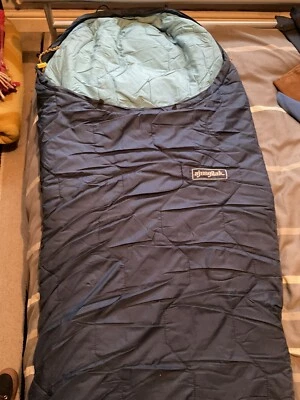 Vintage Schlafsack Ajonilak Atlantica marineblau & blau 63 x 222 cm  - Bild 1 von 4