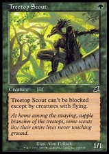 MTG 1x Treetop Scout-Scourge * GERMAN FOIL NM *