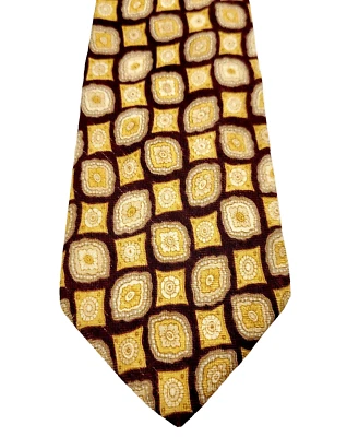 Corbata GAP Colorida Estampado Geométrico Fondo Granate Elegante Estilo Empresarial Foto 1 de 4