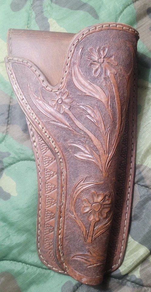 Кожаная ковбойская кобура ручной работы - Изображение 1 из 4