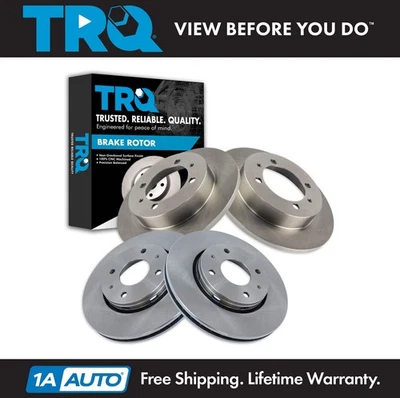 TRQ Front & Rear Brake Rotors Set For 2000-2004 Volvo S40 2000-2003 V40 - Image 1 of 4