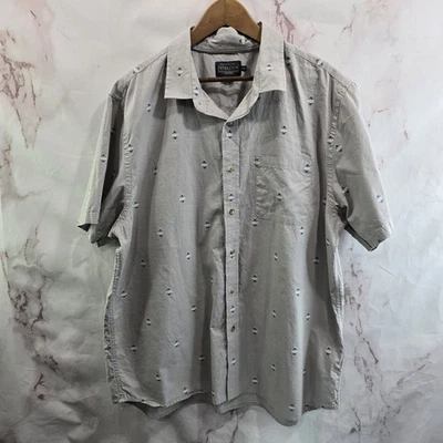 Camisa Pendleton Para Hombre XXL Gris Abotonada Manga Corta Campamento Aztex Geo Suroeste Foto 1 de 4