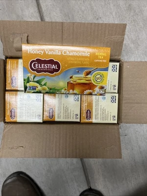 6 Cajas CONDIMENTOS CELESTIALES Miel Vainilla Manzanilla Té de Hierbas 20 Bolsas Caja07/27 Foto 1 de 4