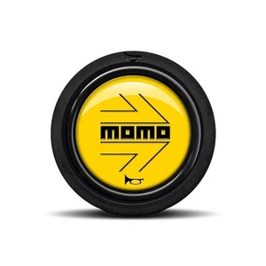 MOMO black arrow over Yellow Flat lip Horn button for / suit steering wheels - Picture 1 of 2