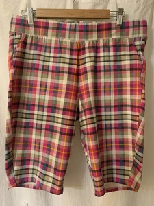 Bermuda pantaloncino torrido blu a quadri cotone lunghezza lunga 10 cuciture tg 20 nuovo con etichetta - Foto 1 di 7