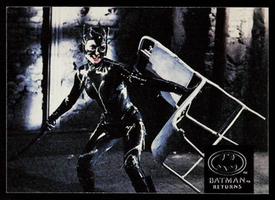 1992 Stadium Club Batman Returns Can Batman Michael Keaton Catwoman #97 - Image 1 of 2