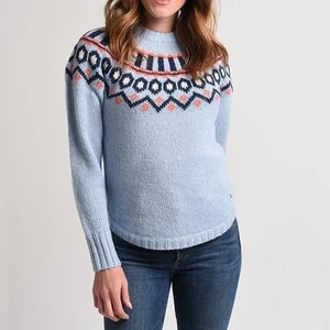 Maglione nuovo con etichette Kari Traa Ringheim maglia isola fiera blu nuvola misto lana alpaca taglia S - Foto 1 di 14