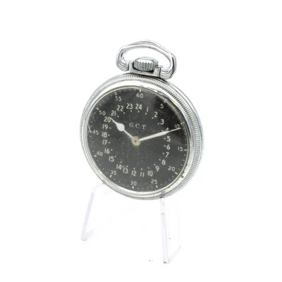 1950 Hamilton 16s 22j 4992B Model 5 24-Hour Black Dial Pocket Watch #WB3455-1 - Image 1 of 4