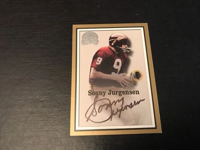 2000 Fleer Greats Of The Game SONNY JURGENSEN  Auto Redskins HOF Autograph Sp - Image 1 of 2