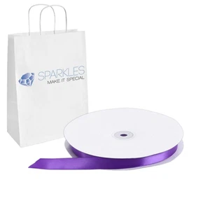 Satin Ribbon 5/8" Wide 100 Yd Yard Roll - Purple - Solid Reels Party xn - Picture 1 of 4