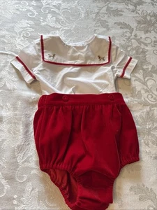 Edgehill Collection Baby Junge 2-teiliges Weihnachtsoutfit Größe: 6 Monate Hunde - Bild 1 von 4