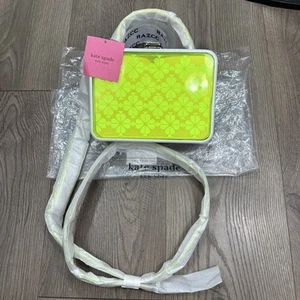 Kate Spade New York gelb Vanity durchsichtig Mini Top Griff Umhängetasche Neu mit Etikett - Bild 1 von 6