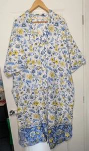 Vintage St Michael M&S Kleid Größe 16/18 weiß geblümt Kurzarm, Taschen - Bild 1 von 15