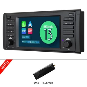DAB+ Android 13 6+64GB Autoradio GPS NAVI WIFI RDS DSP 4G LTE für BMW 5er E39 M5 - Bild 1 von 24