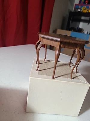Vintage Dollhouse Miniatures Octagonal Wooden Table - Image 1 of 4