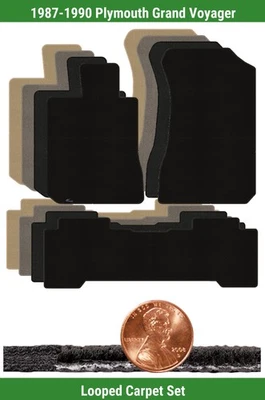 Conjunto de tapete loop clássico personalizado para '87-90 Plymouth Grand Voyager (3 peças) #1167 - Imagem 1 de 4