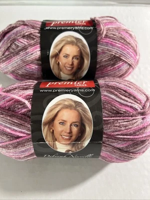 2 Skeins x Premier Deborah Norville Serenity Sock Yarn Pink Sugar DN 123-01 - Image 1 of 2