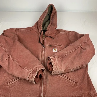 Carhartt Women’s 2XL  Rare Vintage Rose Jacket WJ141 VRS Sherpa Lined Hooded - Image 1 of 4