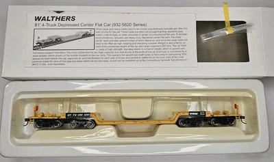 Walthers Gold Line TTX 81' 4-Truck Depressed Center Flat Car - Image 1 of 3