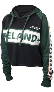 Croker Green & Black Cropped Juniors Hoodie - Ireland Irish Size 10 - New NWT A8 - Picture 1 of 9